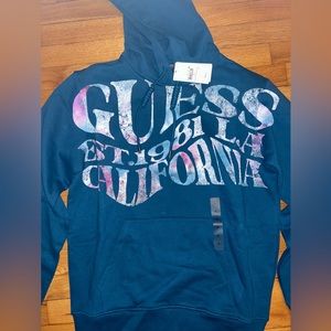 Guess Pull-Over Hoodie Blue BRAND NEW WITH TAGS